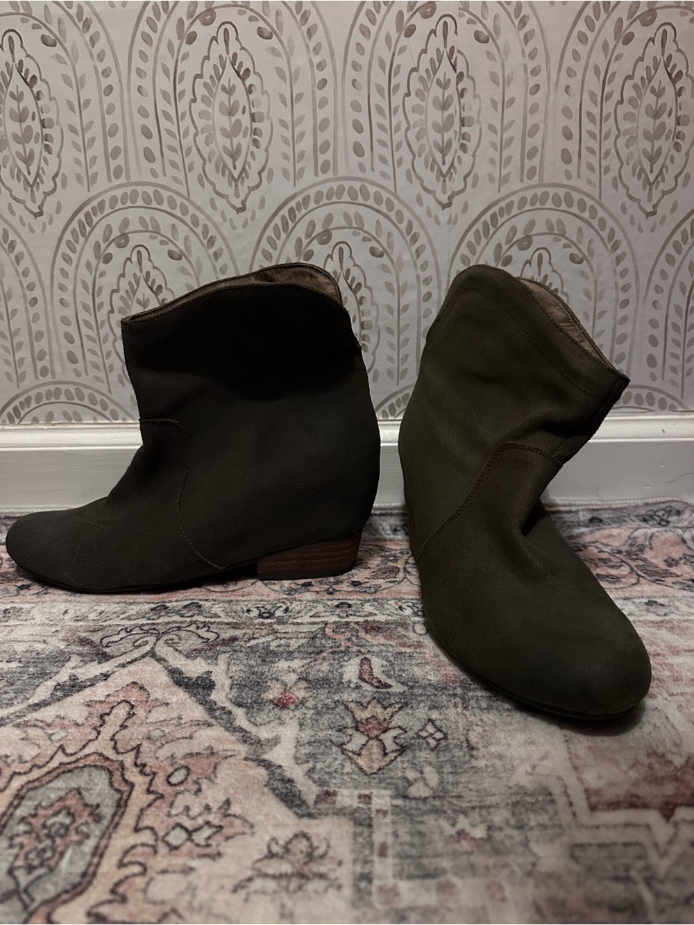 Miz Mooz Women's Brown Suede Ankle Boots 8/38.5
